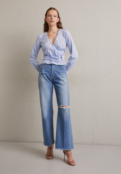 Veronica Beard Wide Leg - blue denim
