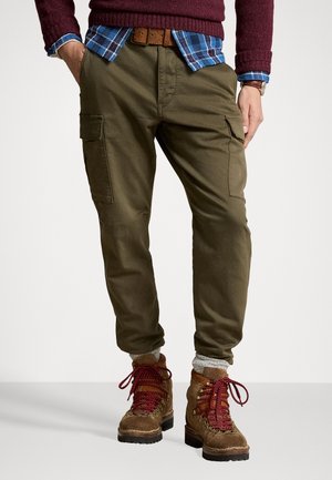Polo Ralph Lauren STRETCH SLIM FIT KNITLIKE CARGO TROUSER - Pantaloni cargo - canopy olive