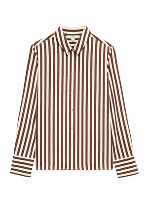 Marks & Spencer, PRINTED BUTTON THROUGH SHIRT - Overhemdblouse - brown mix