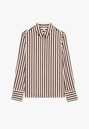 Marks & Spencer, PRINTED BUTTON THROUGH SHIRT - Overhemdblouse - brown mix