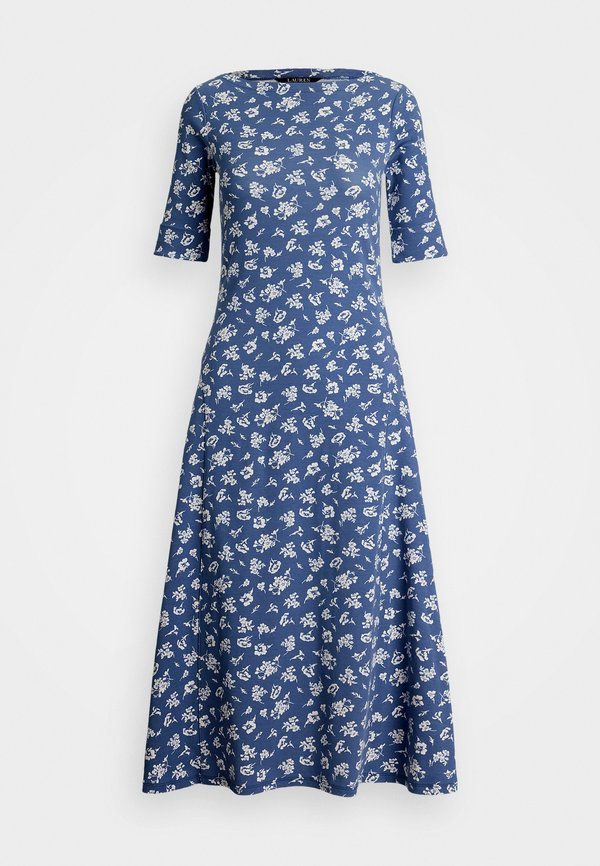 Floral Stretch Cotton Midi Dress - Jersey dress3