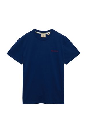 Superdry & Co, SUPERDRY ESSENTIAL COMPANY LOGO EMBROIDERED T-SHIRT.. - T-shirts basic - supermarine navy red