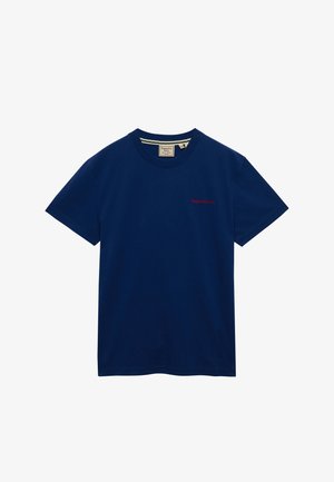 Superdry & Co, SUPERDRY ESSENTIAL COMPANY LOGO EMBROIDERED T-SHIRT.. - T-shirt basic - supermarine navy red