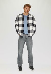 QS MIT LOGO - T-shirt basic - blassblau