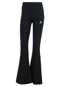 ESSENTIALS RIBBED FLARED - Dresside alumine osa - black