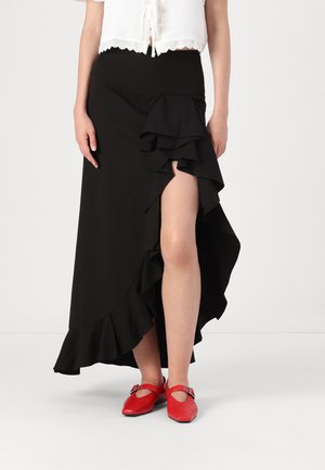 Sister Jane WATERFALL SKIRT - Maksi svārki - black