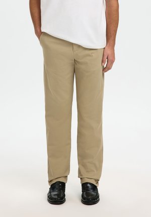 Selected SLM196-STRAIGHT MILES TWILL PANT NOOS - Pantalon classique - greige