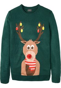 bonprix MIT WEIHNACHTSMOTIV - Maglione - green