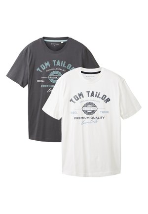 LOGO 2 PACK - T-Shirt print - grau weiß