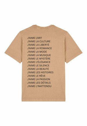 JAIME BACK PRINT HEAVYWEIGHT - Print T-shirt - washed beige