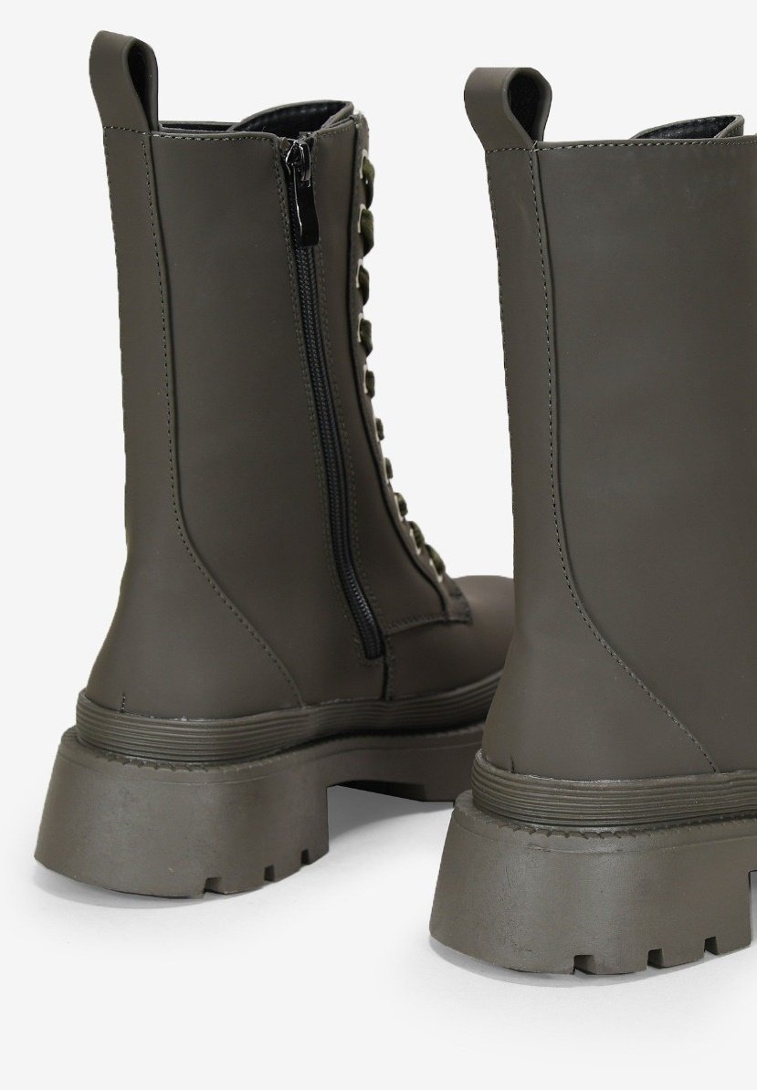 Bosanova ENGOMADAS CON CORDONES - Botas con cordones - verde - Zalando.es
