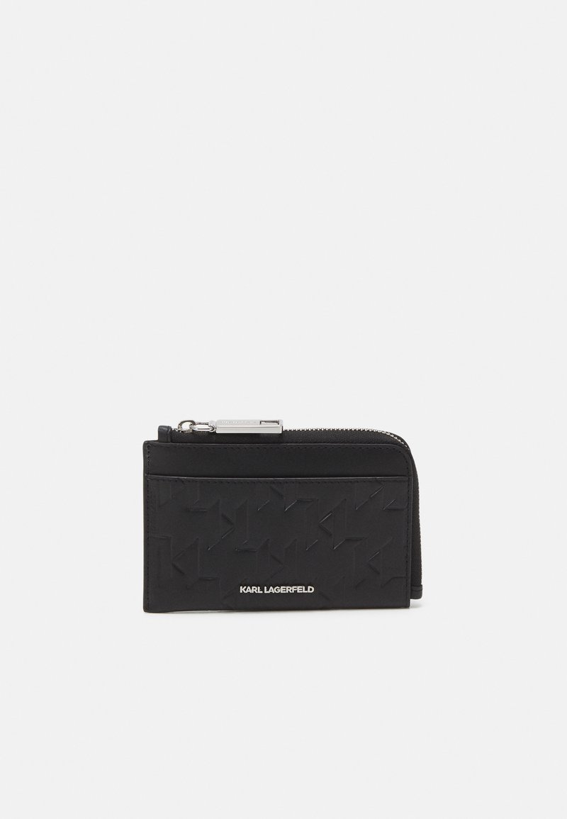 KARL LAGERFELD LOOM ZIP CARDHOLDER UNISEX - Portafoglio - black