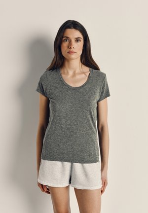 American Vintage JACKSONVILLE ROUND NECK - T-shirt - bas - anthracite chine