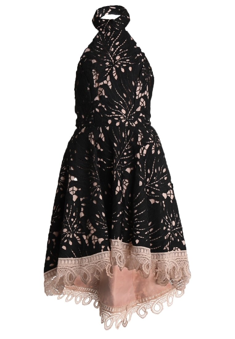 forever unique black lace dress Prom Dress Forever Unique Black Lace Dress Strapless Long Black Lace Prom  Dress With Choker Black