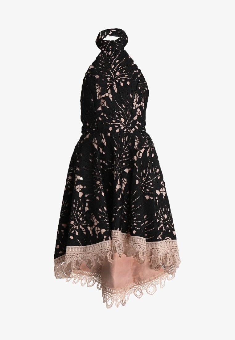 forever unique black lace dress Prom Dress Forever Unique Black Lace Dress Strapless Long Black Lace Prom Dress With Choker Black