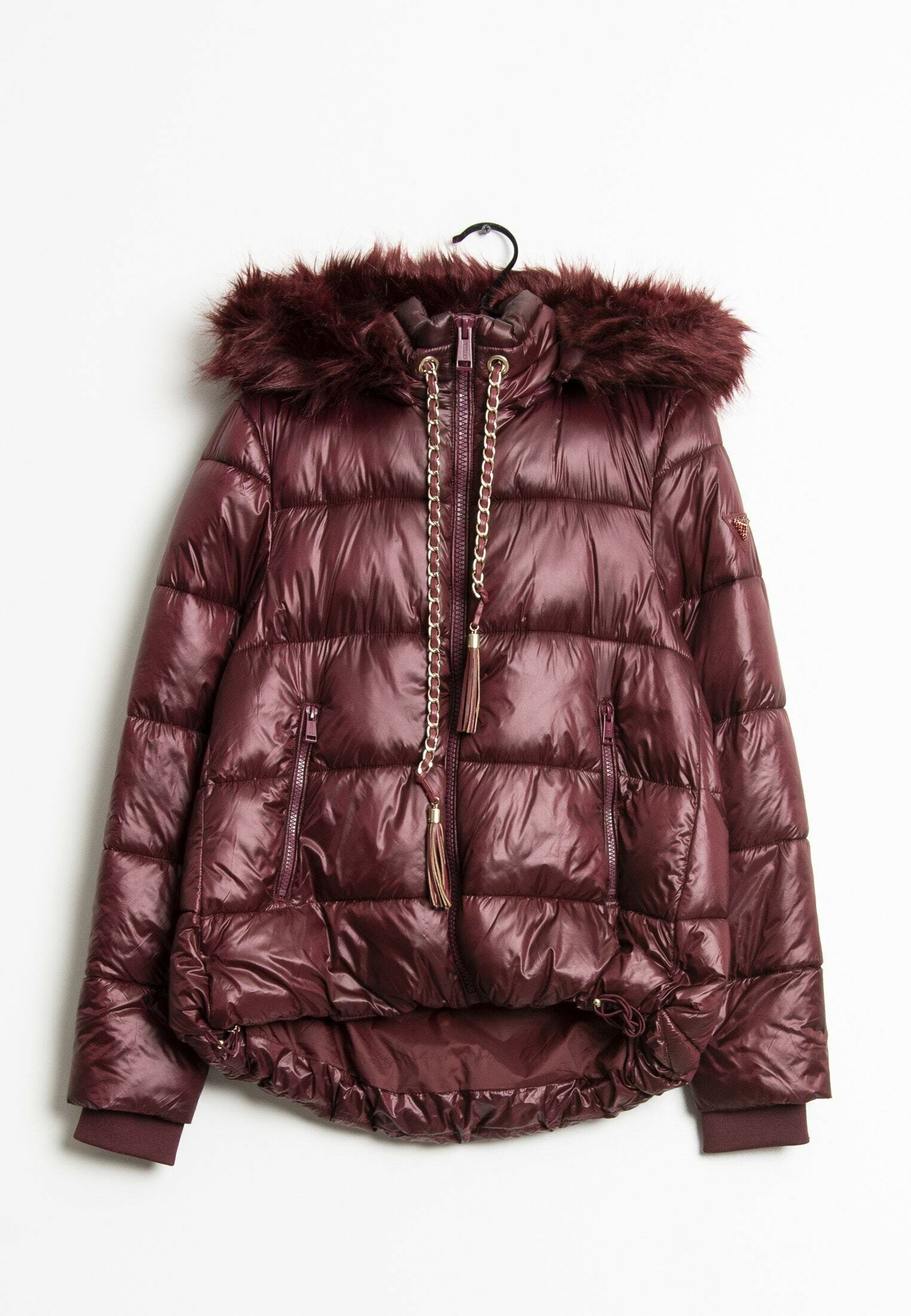 guess red winter jacket