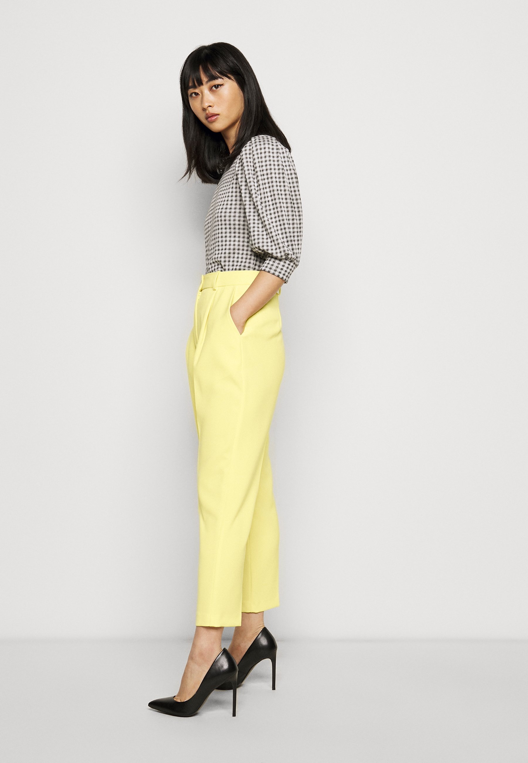 yellow trousers topshop
