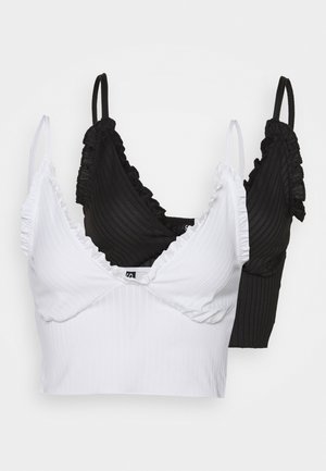 PCJESSI CROP 2 PACK - Débardeur - black/white