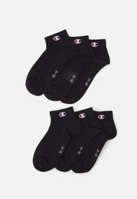 6PK QUARTER UNISEX - Träningssockor - black
