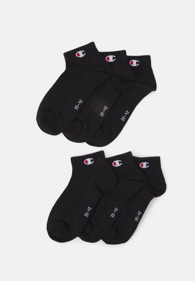 6PK QUARTER UNISEX - Chaussettes de sport - black