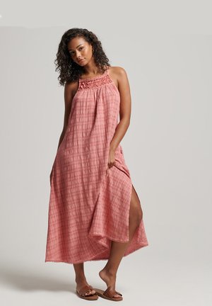 Superdry & Co, VINTAGE LONG HALTER CAMI  - Freizeitkleid - desert sand pink