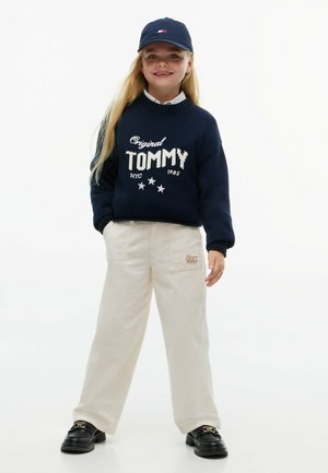 Tommy Hilfiger, TOMMY HILFIGER STAR EMBROIDERY RELAXED BALLOON SLEEVE JUMPER - Striktrøje - dark blue