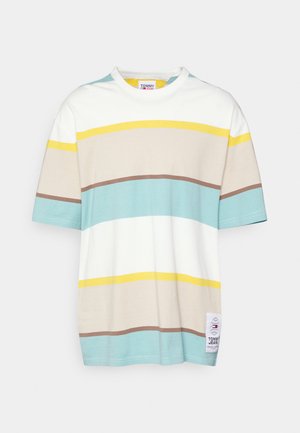 BOLD STRIPE TEE - Print T-shirt - ancient white