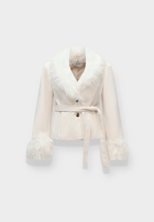 VILA, VIMETIL BELTED SHORT COAT - Manteau classique - birch/birch