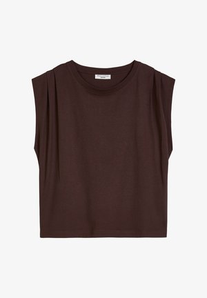 Marc O'Polo DENIM, PLEATS TSHIRT - T-shirt basique - burnt aubergine