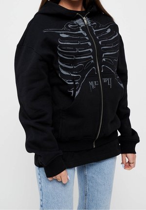 Sudadera con cremallera - black