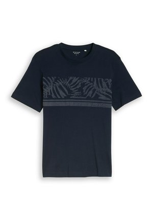 TOM TAILOR, TOM TAILOR T-SHIRT T-SHIRT MIT INSIDE-OUT PRINT - Nyomott mintás póló - sky captain blue