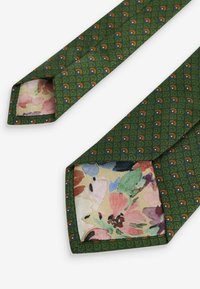 Next ITALY - Cravată - olive green geometric