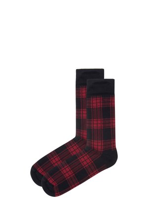 HELLO XMAS - Calcetines - black/red checkered