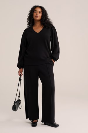 WE Fashion, CURVE - Stoffhose - black