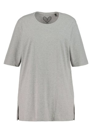 Ulla Popken T-Shirt basic - hellgrau mélange
