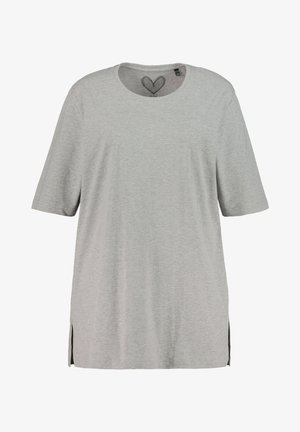 Ulla Popken T-shirt basic - hellgrau mélange