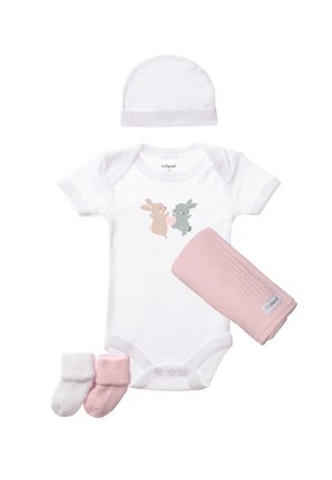 SET 5 TEILIG HASE - Baby gifts - weiss rosa
