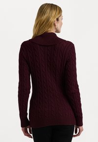 Lauren Ralph Lauren Petite BUCKLED COTTON JUMPER - Adīta jaka - pinot noir