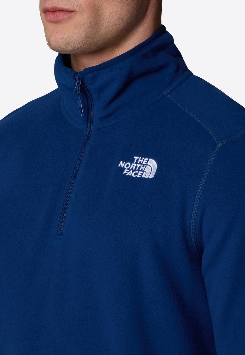 Sweat Polaire Femme Eddie Bauer Bleu Aztèque - Taille M, 1/4 Zip, Manches Raglan, Randonnée
