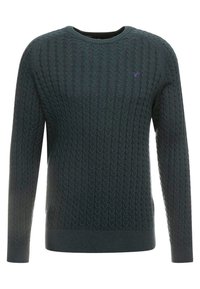 Pier One Stickad tröja - mottled dark green