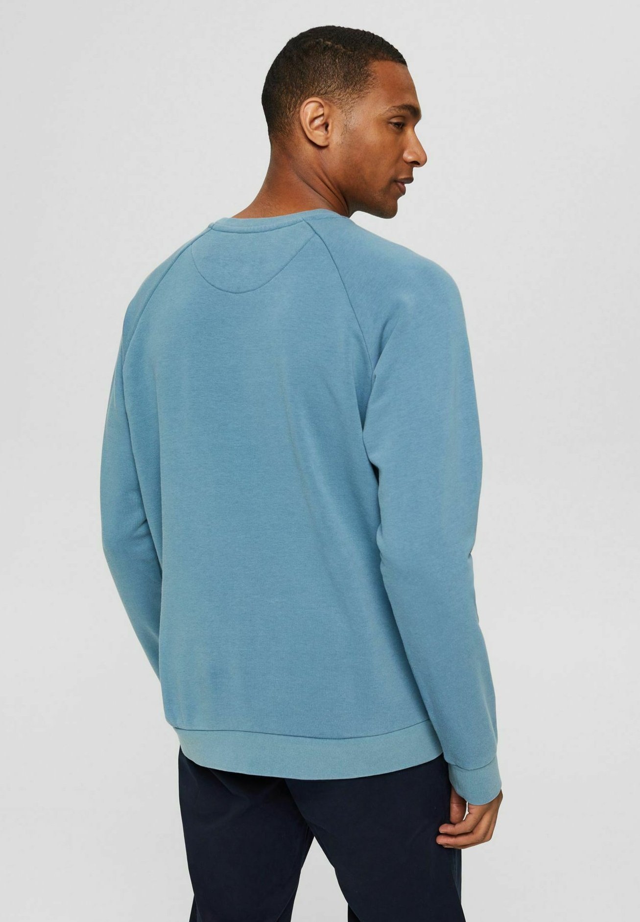 teal blue sweatshirt