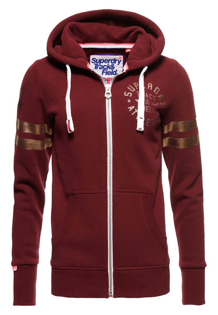 Superdry TRACK & FIELD Sweatjacke bordeaux Superdry Hoodie Damen deep navy im Online Shop von