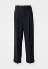 FULL LENGTH PLEATED - Broek - navy
