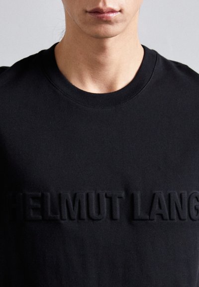 Helmut Lang EMBOSSED TEE ROUNDED - Camiseta básica - black