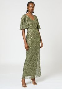 BEAUUT EMBELLISHED SEQUINS - Společenské šaty - olive