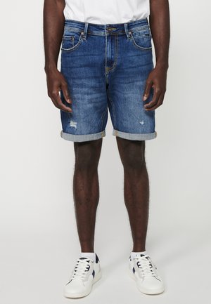 STRECTH REGULAR FIT BERMUDA - Shorts di jeans - azul med   medium blue