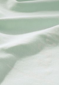 Gaiši piparmētru zaļa auduma ar maigu tekstūru, kas attēlo izteiktas krokas un gludu izskatu. Redzami nav īpaši raksti vai akcents.