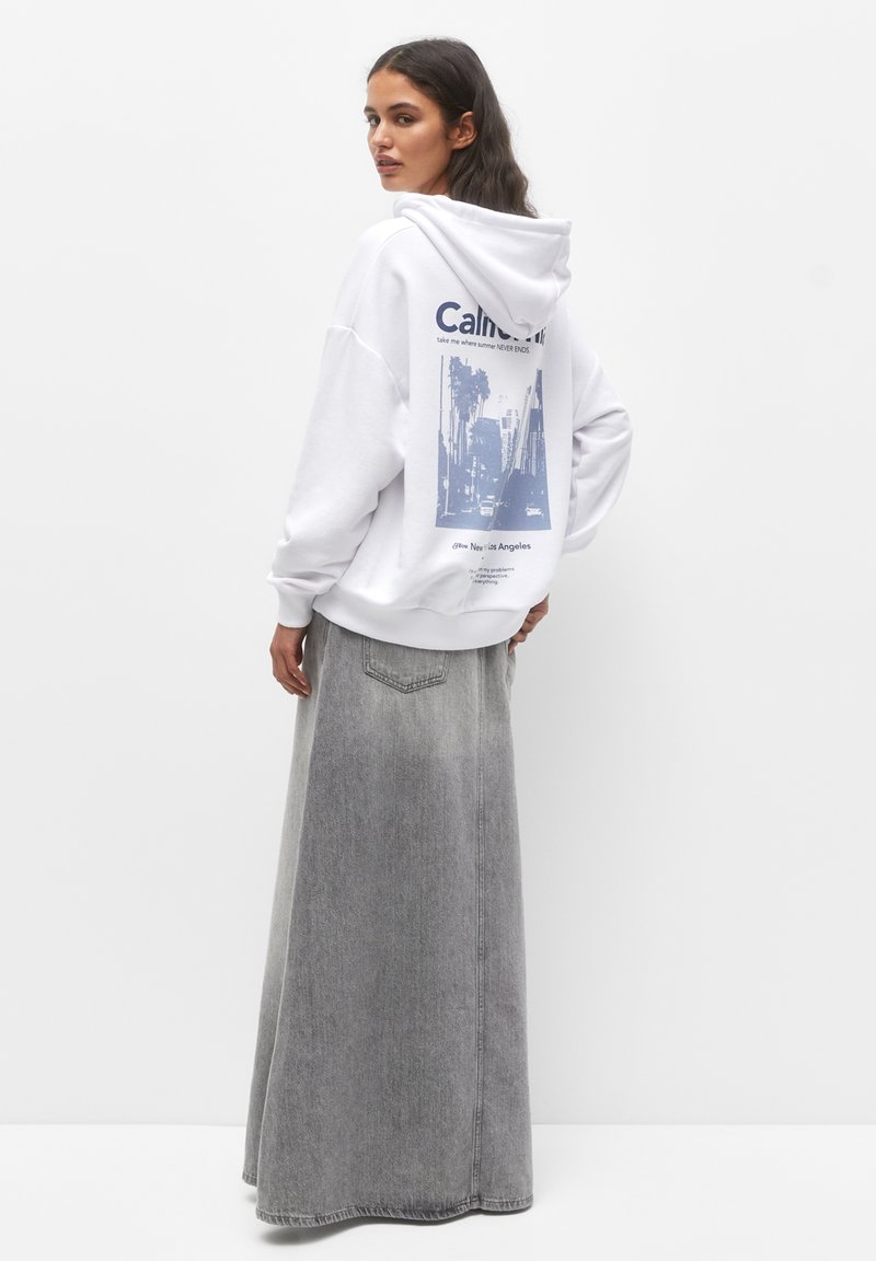 PULL&BEAR CITY HOODIE Huppari white/valkoinen Zalando.fi