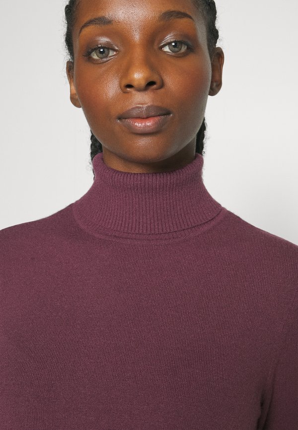 VMHAPPINESS ROLLNECK DRESS - Jumper dress - wine tasting3