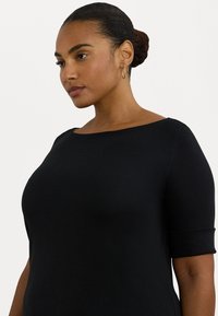 Lauren Ralph Lauren Woman STETCH BOTTON MIDI DRESS - Jerseyklänning - black